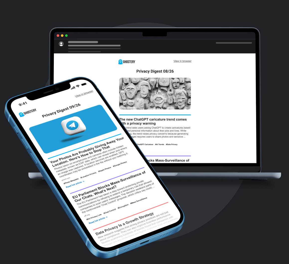 Ghostery Privacy Digest newsletter preview